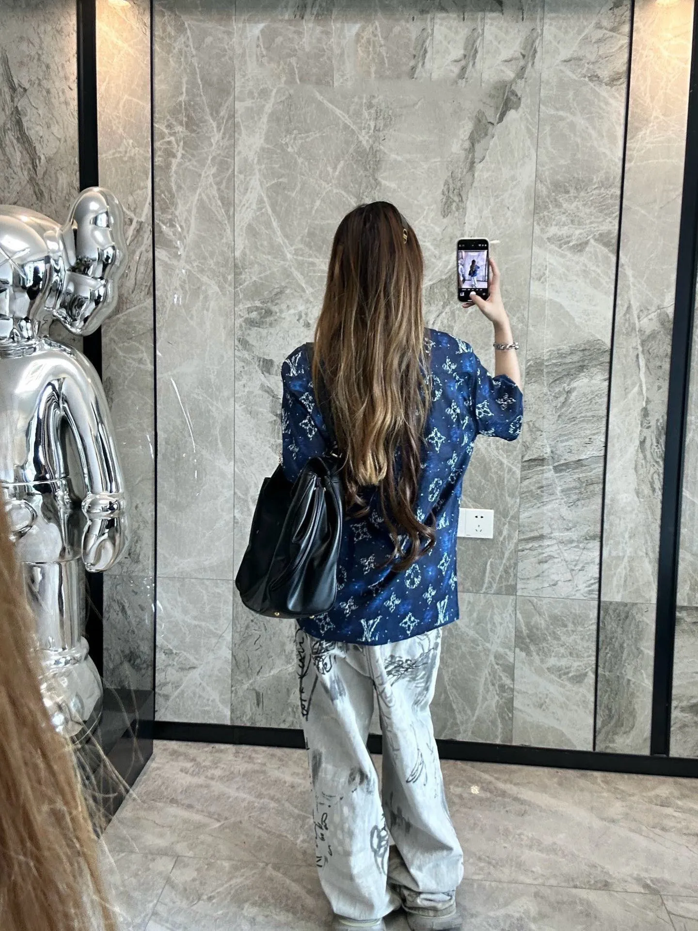 Louis Vuitton/Louis Vuitton 25ss old flower all-over print rendering suit short-sleeved shirt